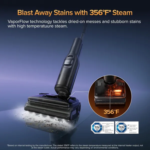 Roborock F25 Ultra Steam & Hot Water Wet Dry Vacuum Cleaner – 22000 Pa Suction, Self-Cleaning, Smart App Control