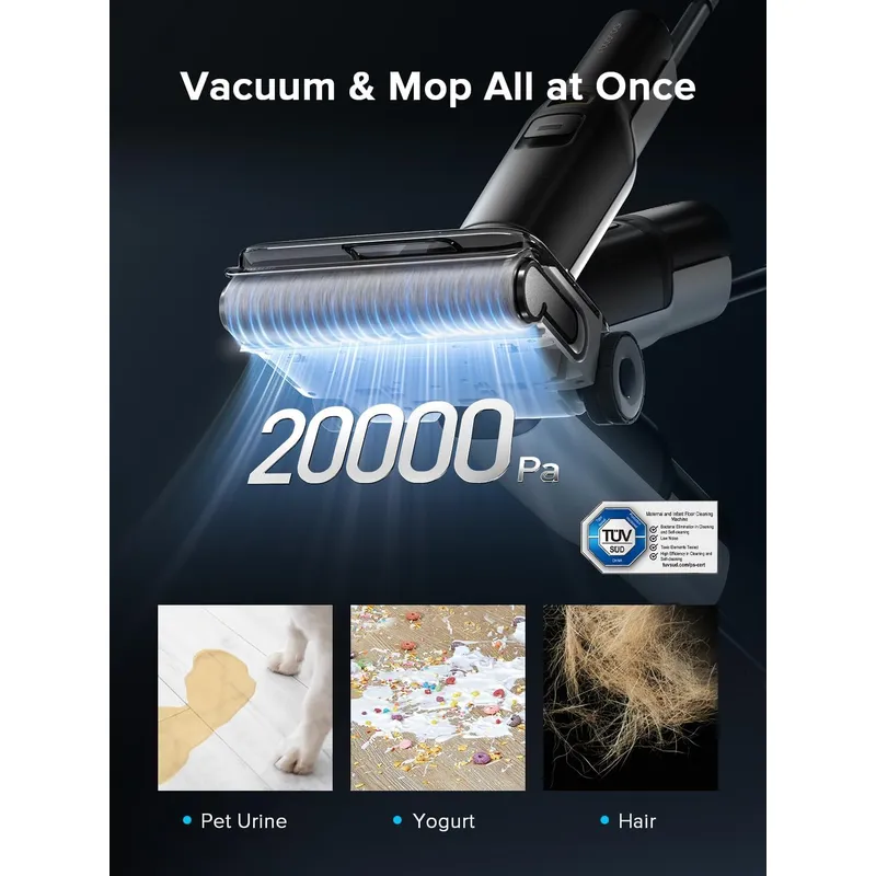 Roborock F25 ACE: 20000Pa Cordless Wet Dry Vacuum with Smart Self-Cleaning & Auto Detergent Dispense