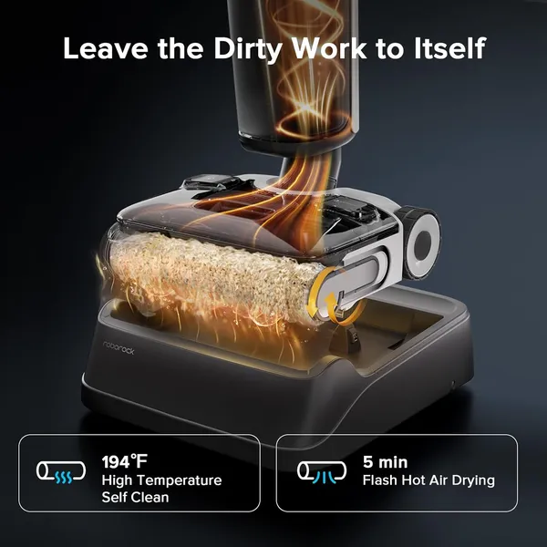 Roborock F25 ACE: 20000Pa Cordless Wet Dry Vacuum with Smart Self-Cleaning & Auto Detergent Dispense