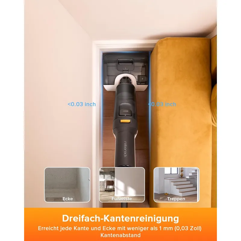 Roborock F25 LT Cordless Wet Dry Vacuum with 20000Pa Suction & 90°C Self-Cleaning Dual Scrapers