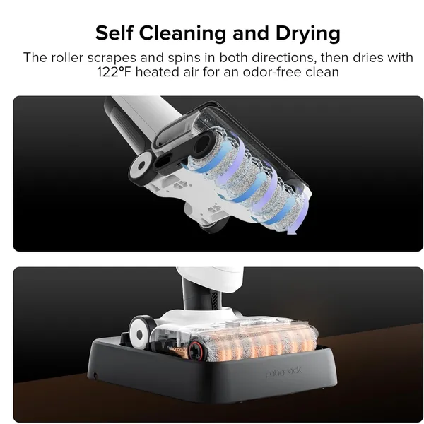 Roborock Flexi Lite Lightweight Cordless Wet Dry Vacuum – 17000Pa Suction & FlatReach Low-Profile Cleaning