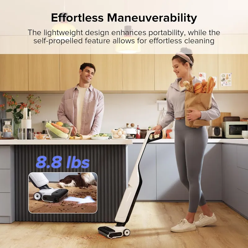 Roborock Flexi Lite Lightweight Cordless Wet Dry Vacuum – 17000Pa Suction & FlatReach Low-Profile Cleaning