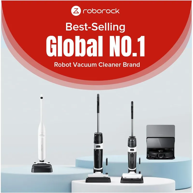 Roborock Flexi Lite Lightweight Cordless Wet Dry Vacuum – 17000Pa Suction & FlatReach Low-Profile Cleaning