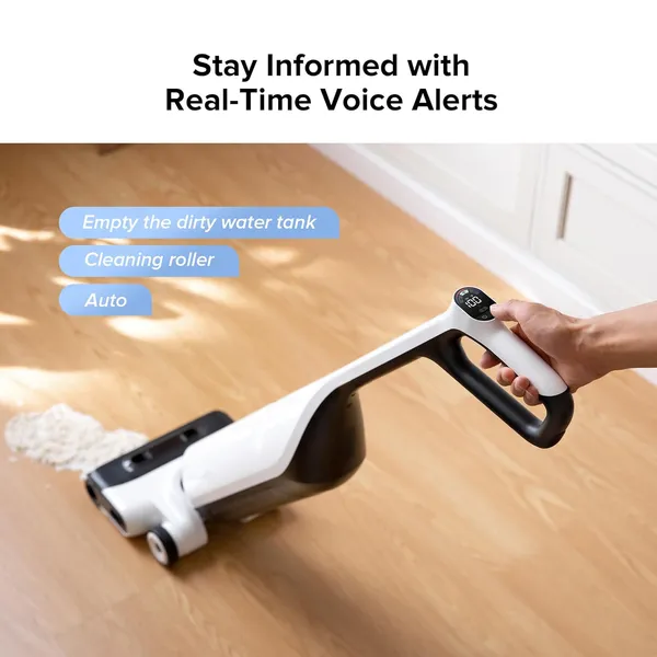 Roborock Flexi Cordless Wet Dry Vacuum – 17000Pa Suction, FlatReach Design & 60°C Hot Water Self-Cleaning