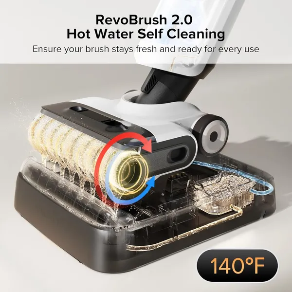 Roborock Flexi Cordless Wet Dry Vacuum – 17000Pa Suction, FlatReach Design & 60°C Hot Water Self-Cleaning