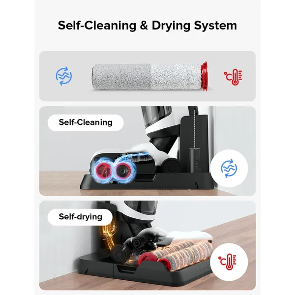 Roborock Dyad Pro Cordless Wet Dry Vacuum – 17000Pa Suction, DyadPower & RevoBrush Self-Cleaning