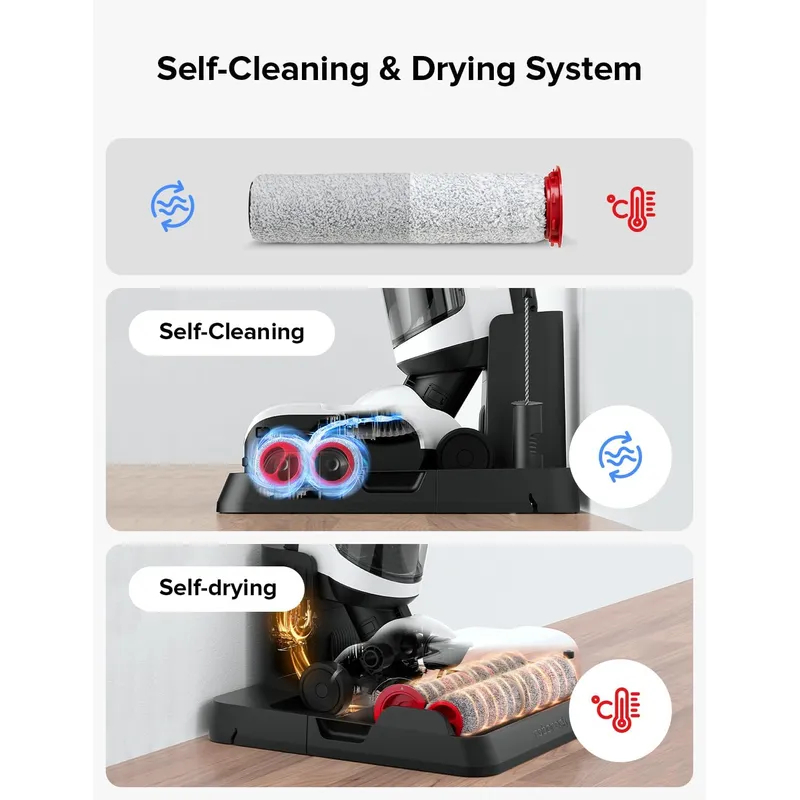 Roborock Dyad Pro Cordless Wet Dry Vacuum – 17000Pa Suction, DyadPower & RevoBrush Self-Cleaning