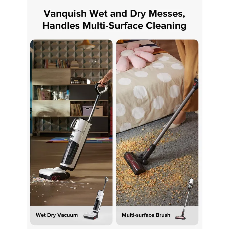 Roborock Dyad Pro Combo 5-in-1 Cordless Wet Dry Vacuum – 17000Pa Suction, DyadPower & Self-Cleaning System