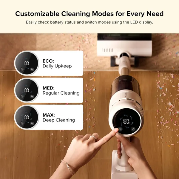 Roborock H60 Hub Cordless Stick Vacuum – 115AW Suction, Auto-Empty Dock & 140° Green Light DetectionRoborock