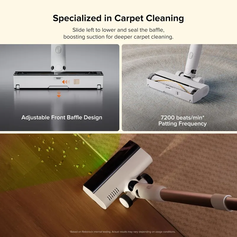 Roborock H60 Hub Cordless Stick Vacuum – 115AW Suction, Auto-Empty Dock & 140° Green Light DetectionRoborock