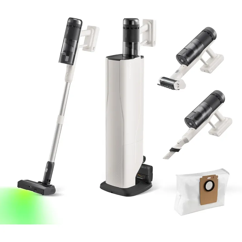 Roborock H60 Hub Pro Cordless Stick Vacuum – 170AW Suction, 3L Auto-Empty Dock & 140° Green Light Detection