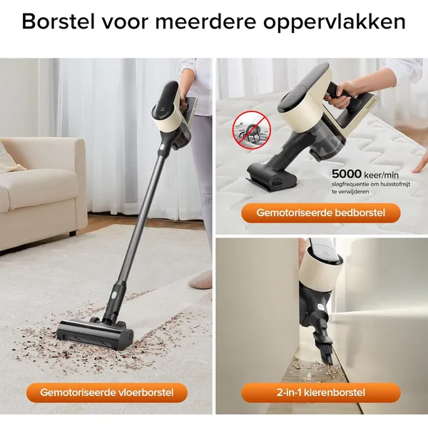 Roborock H5 Cordless Stick Vacuum – 158AW Suction, 1.55kg Lightweight & 99.997% HEPA Filtration