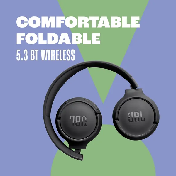 JBL Tune 520BT Wireless On-Ear Headphones – 57H Playtime, 32mm Pure Bass, Bluetooth 5.3 & Voice Aware