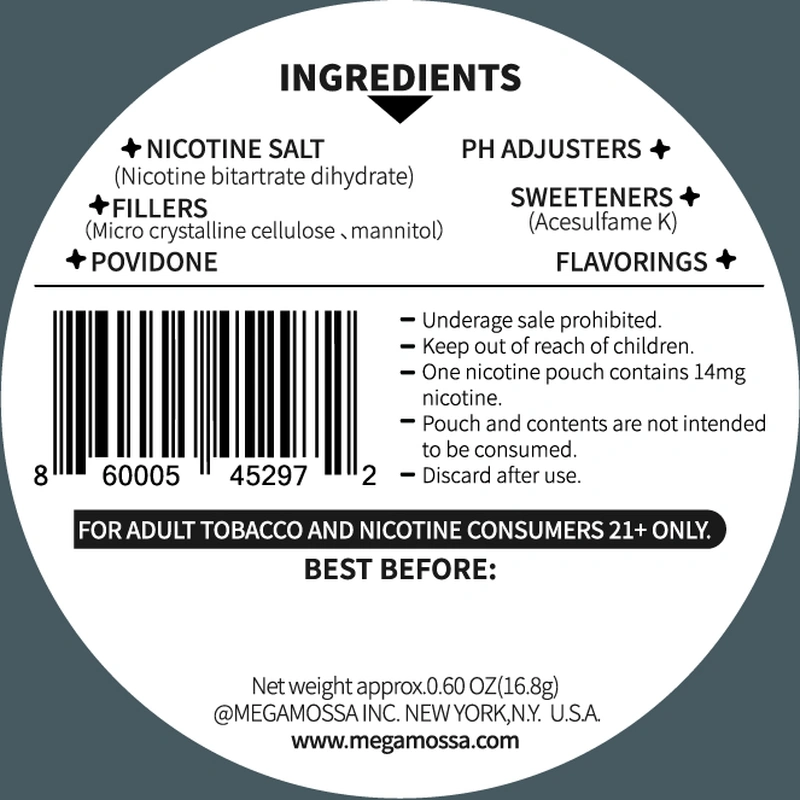 sachets de nicotine - pomelo 14mg 