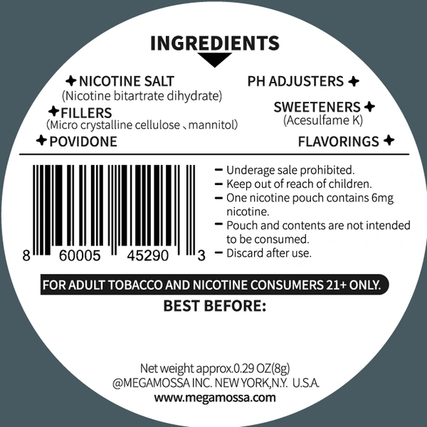 Nicotine pouches APPLE 6mg DRY