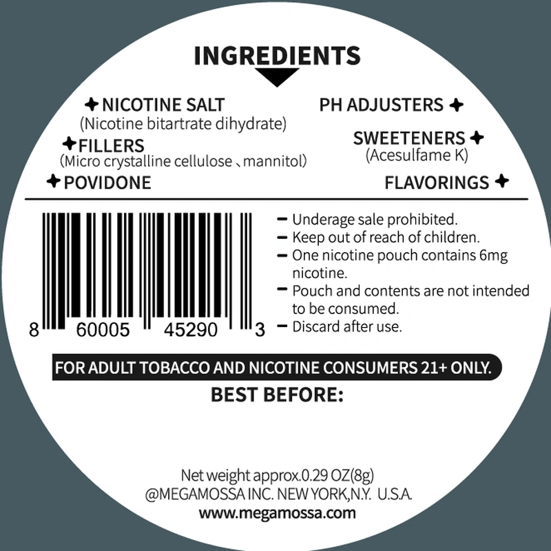 sachets de nicotine - pomelo 6mg sec 