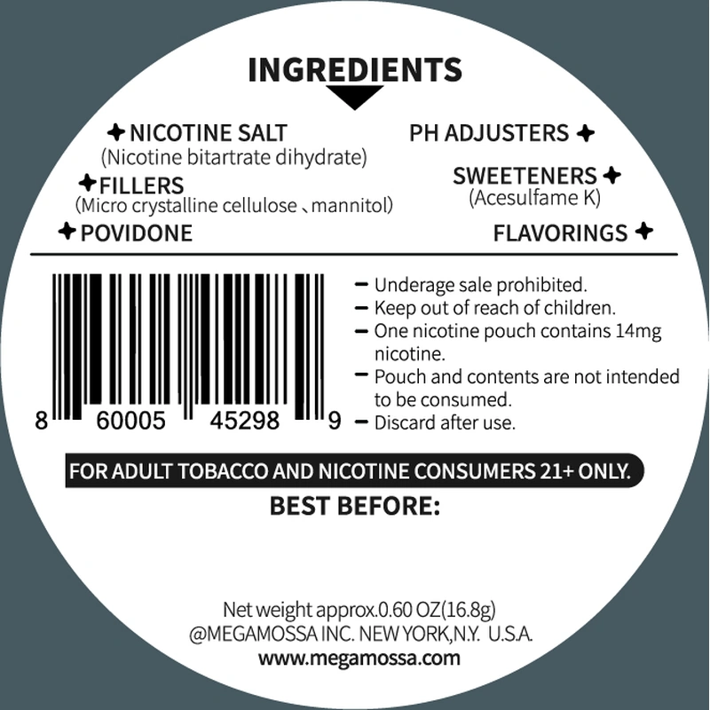 sachets de nicotine - menthe fraîche 14mg  