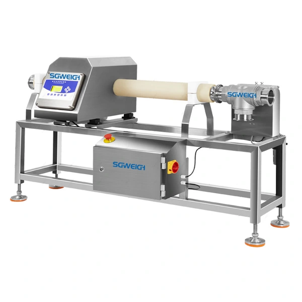 Détecteur de métaux pour pipeline de sauce à la viande, machine de détection de métaux alimentaires de haute qualité