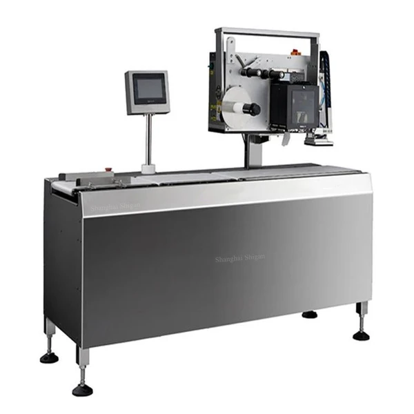 Round Bottle Automatic Weigh Price Labeller Checkweigher Labeling Machine Combo with Inline Printing