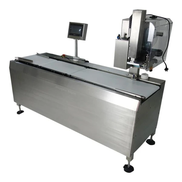Round Bottle Automatic Weigh Price Labeller Checkweigher Labeling Machine Combo with Inline Printing