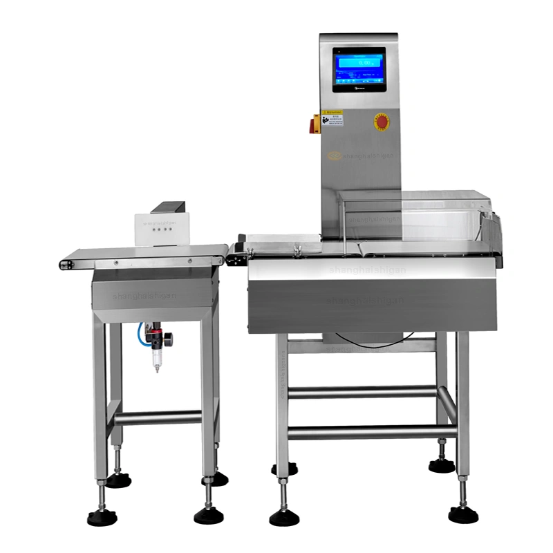 Bottled Water Checkweigher Efficient Food Check Weigher With Clamping Conveyor