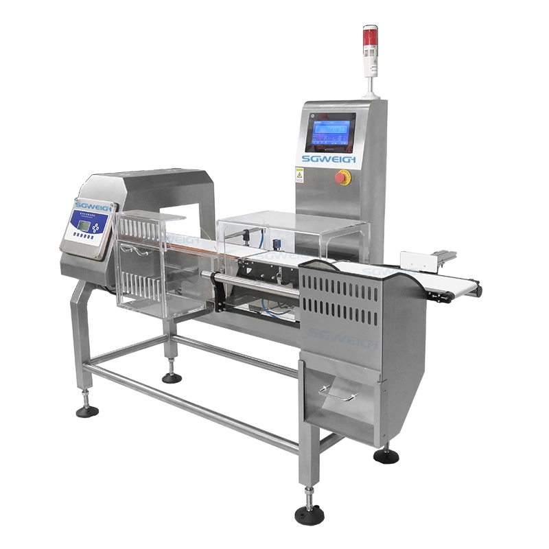 All-in-One Metal Detector Machine And Checkweigher Systme For Food Industry