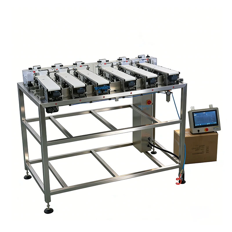 100% Inline Weight Control Multi-Lane Checkweigher Parallel Lane Weight Inspection