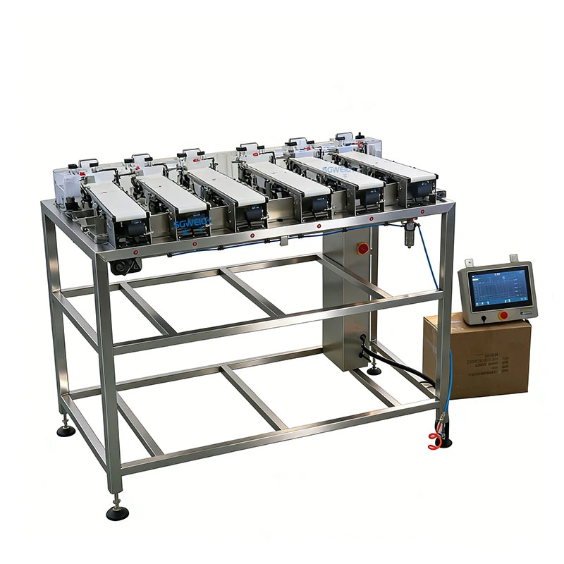 100% Inline Weight Control Multi-Lane Checkweigher Parallel Lane Weight Inspection