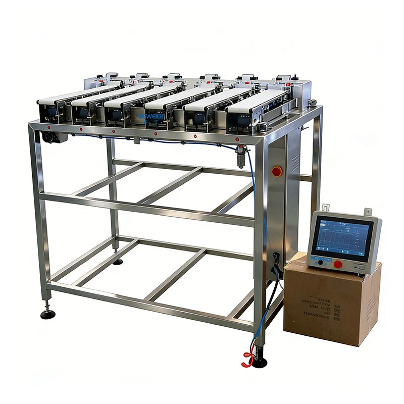 100% Inline Weight Control Multi-Lane Checkweigher Parallel Lane Weight Inspection