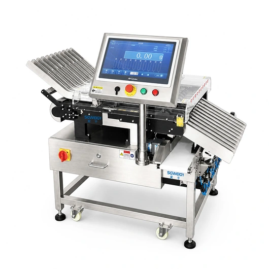 Online Multi-Lane Checkweigher for Pharma Sachet Multi-Conveyor Line Weight Checker