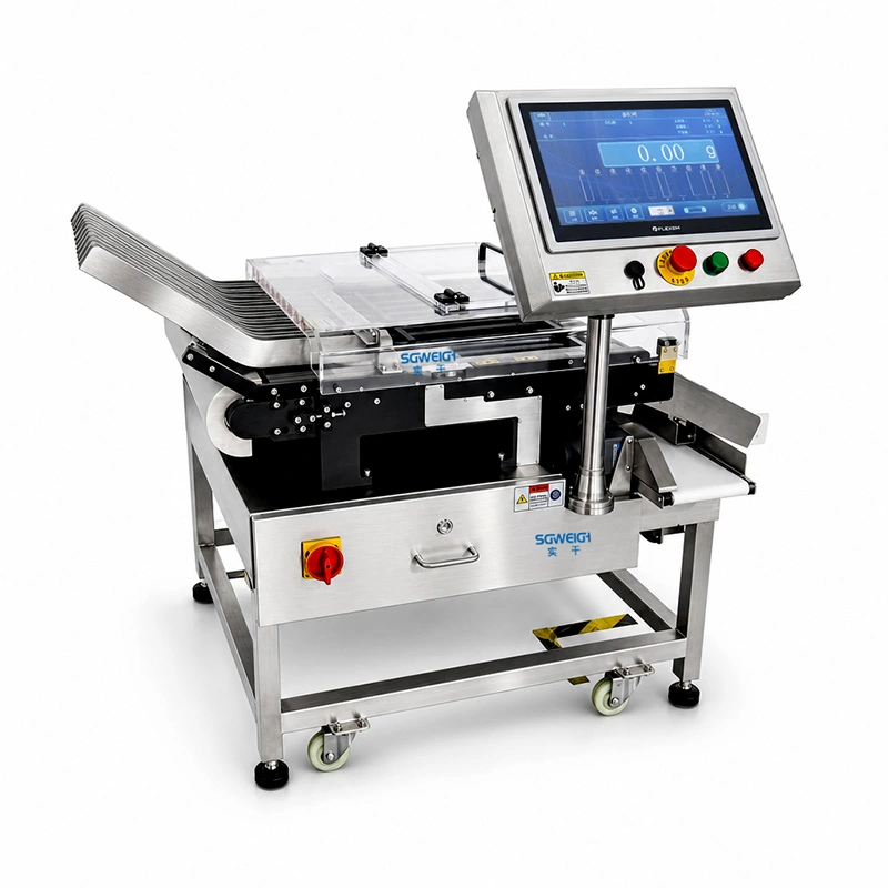 Online Multi-Lane Checkweigher for Pharma Sachet Multi-Conveyor Line Weight Checker