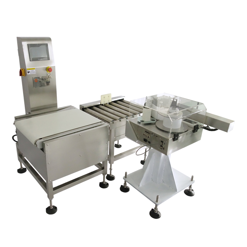 High-speed check weight and labeling machine unit