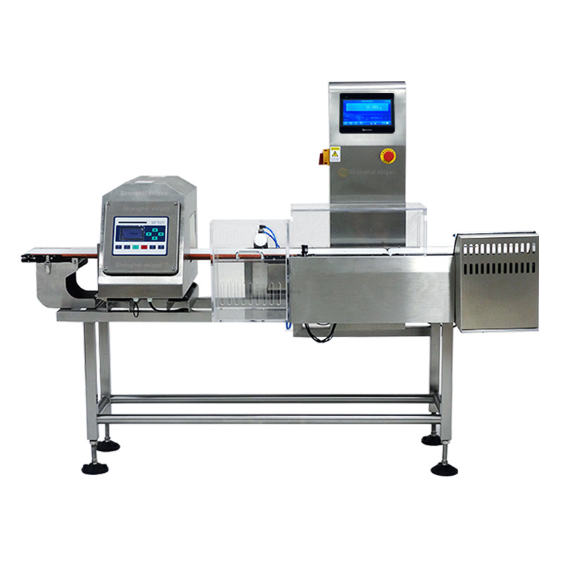 Cosmetic weighing metal detection machine