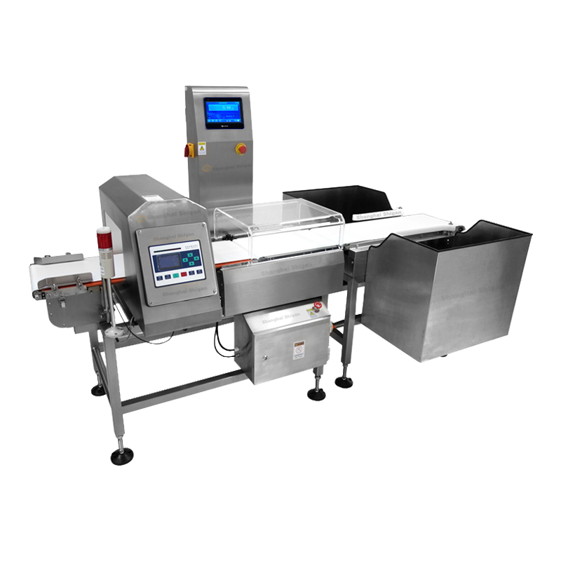 Production line checkweigher metal detector combo