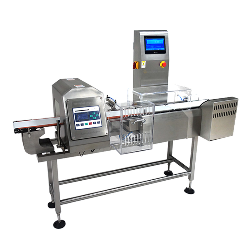 High accuracy checkweigher metal detector system
