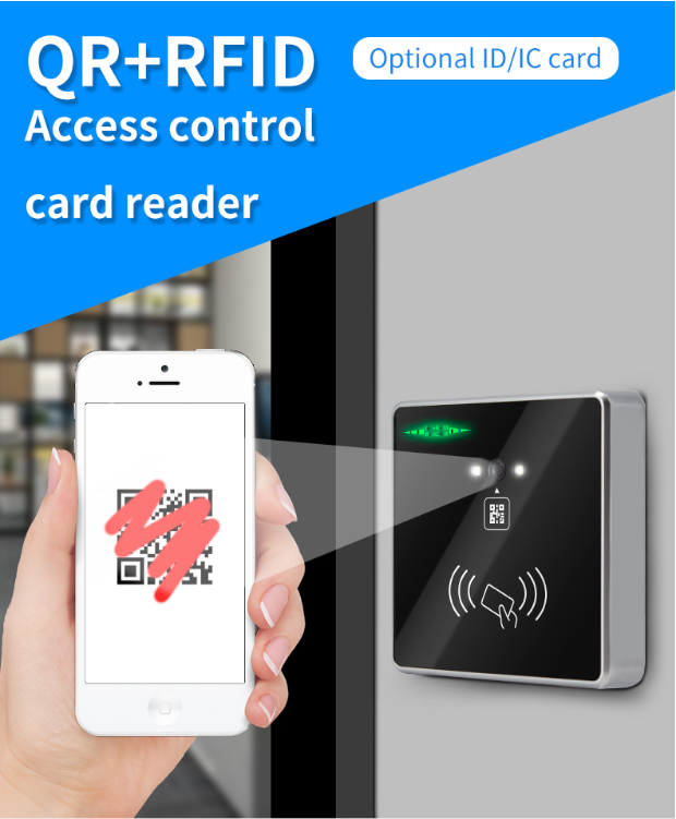 QR+RFID new generation access control reader