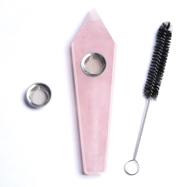 Crystal stone smoking pipe