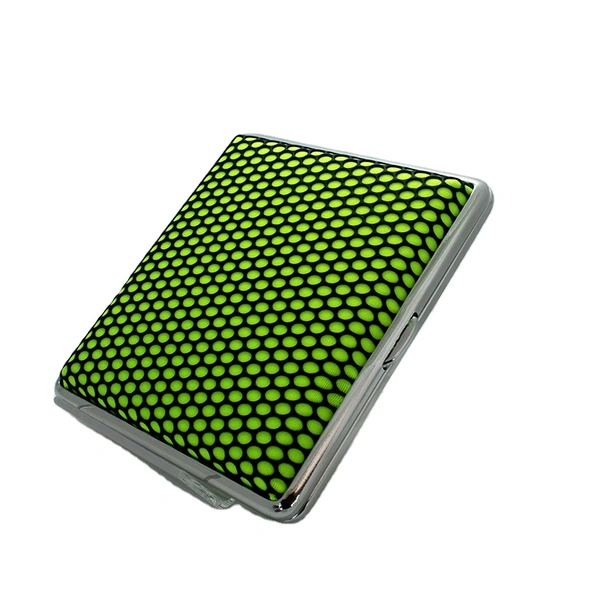 Linen Leather decorative pattern metal cigarette case/holder/box Pet design 