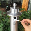 Lockable Wall Mounted Metal Ashtray. Space Saving Cigarette bin Suitable for Outdoor use in Communal Smoking Areas or Smoking Shelters at a Pub, bar, Office, Restaurant, Cafe or Nightclub