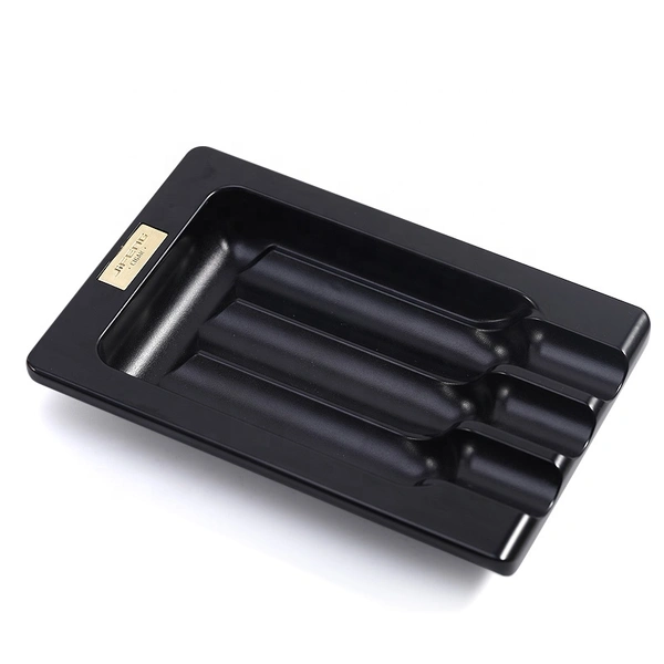  new custom logo JIFENG zinc alloy metal 3 slots enjoy cigars ashtray