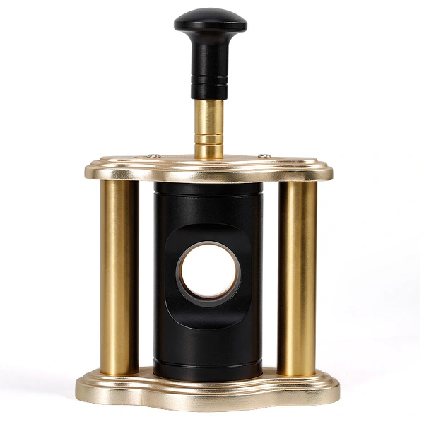 manufacture high quality copper metal gold black table top sharp stainless steel blade cigar cutter for cigar bar
