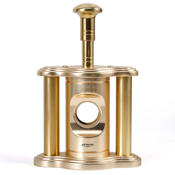 manufacture high quality copper metal gold black table top sharp stainless steel blade cigar cutter for cigar bar