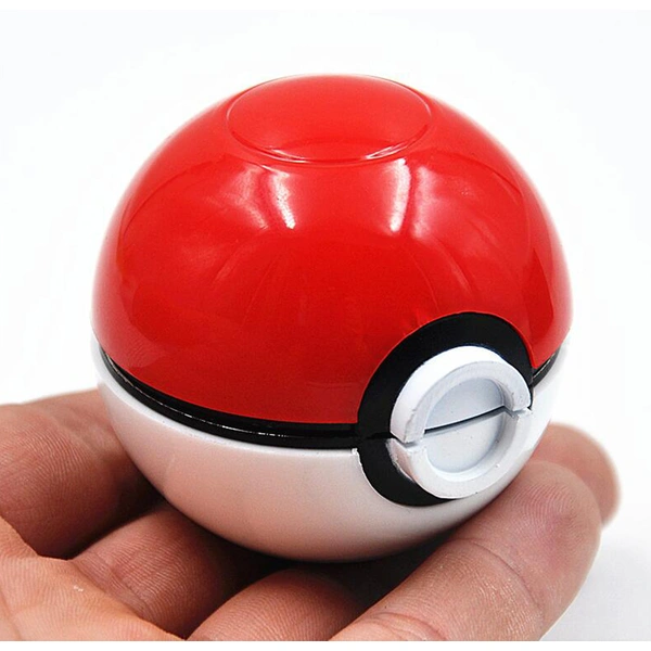 New 3 Parts Pokeball Herb Grinder Poke Mon Ball Zinc Alloy Tobacco Herb Grinder Pocket Monster Tobacco Grinder Crusher 