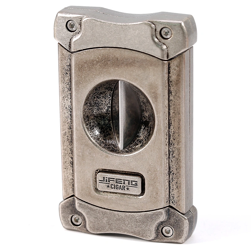 China cigar accessories manufacturer  grey gold black sharp stainless steel Blade Cigar V Cutter punch tool