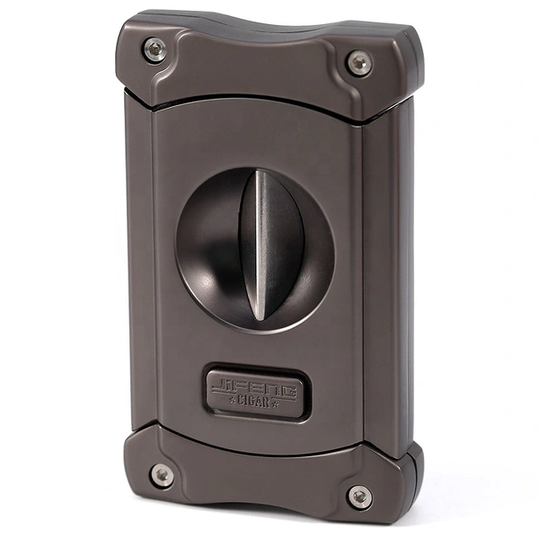 China cigar accessories manufacturer  grey gold black sharp stainless steel Blade Cigar V Cutter punch tool