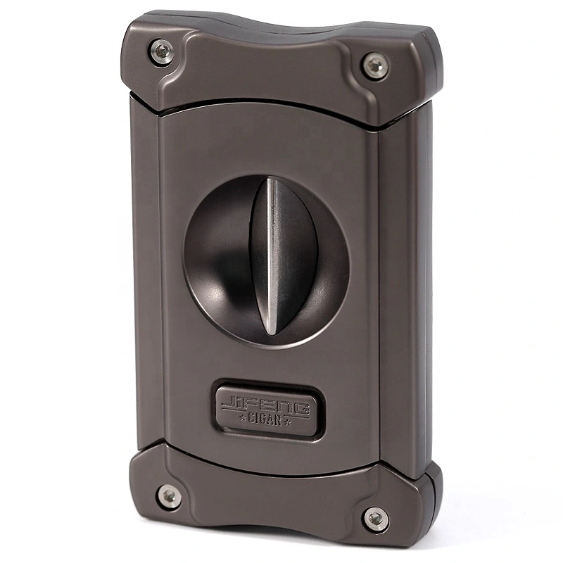 China cigar accessories manufacturer  grey gold black sharp stainless steel Blade Cigar V Cutter punch tool