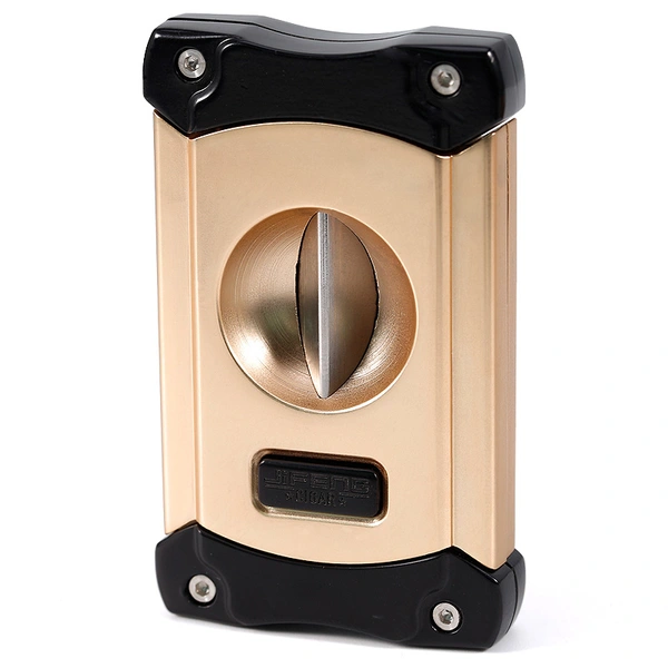 China cigar accessories manufacturer  grey gold black sharp stainless steel Blade Cigar V Cutter punch tool
