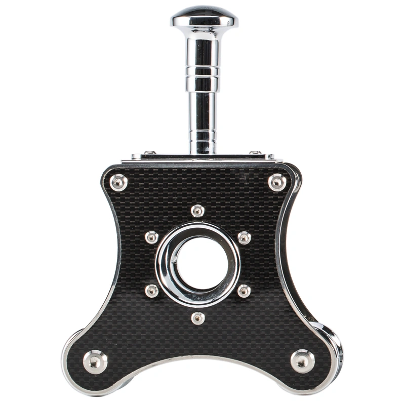 factory manufacturer high quality luxury desk top table carbon fiber metal sharp cigar cutter
