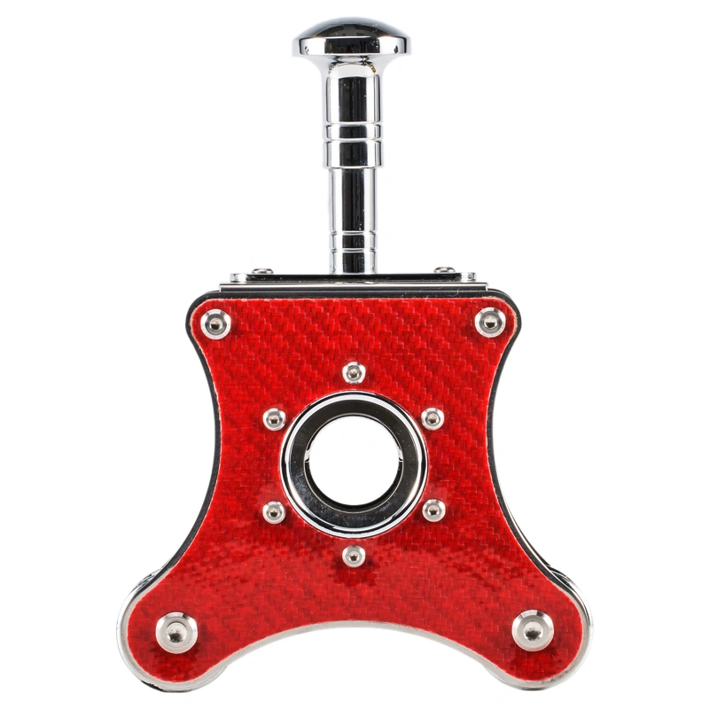 Red metal alloy high quality luxury desk top table carbon fiber metal sharp cigar cutter