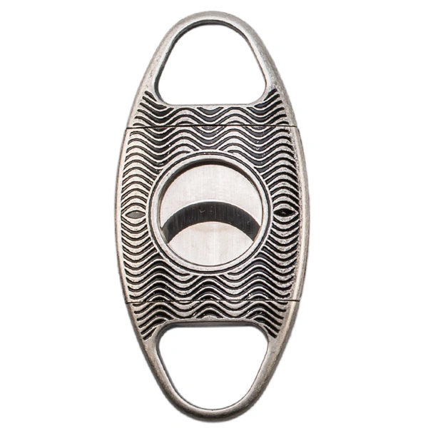 J04 OEM own patented product custom logo Antique metal cigar cutter perfect stainless steel blades with gift box